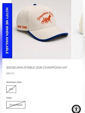 Siegelman Stable 2026 Knicks Champions Hat (Unisex)